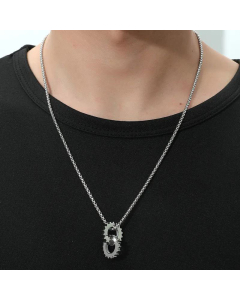 Fashion Pendant Stainless Steel Necklace Double Gear Necklace Jewelry Necklace