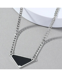 Fine Wholesale Suuplier New Stainless Steel Geometric Pattern Triangle Necklace
