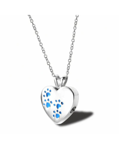 Wholesale Jewelry Fashion Titanium Steel Heart Dog Paw Carved Stainless Steel Necklace 