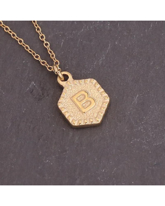 Geometric Stainless Steel 26 Letter Necklace Fashion Decoration Simple Clavicle Chain