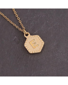 Geometric Stainless Steel 26 Letter Necklace Fashion Decoration Simple Clavicle Chain