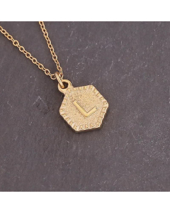 Geometric Stainless Steel 26 Letter Necklace Fashion Decoration Simple Clavicle Chain