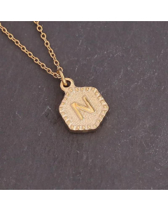Geometric Stainless Steel 26 Letter Necklace Fashion Decoration Simple Clavicle Chain
