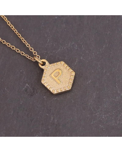 Geometric Stainless Steel 26 Letter Necklace Fashion Decoration Simple Clavicle Chain