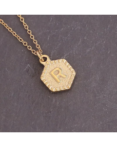 Geometric Stainless Steel 26 Letter Necklace Fashion Decoration Simple Clavicle Chain