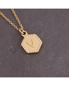 Geometric Stainless Steel 26 Letter Necklace Fashion Decoration Simple Clavicle Chain
