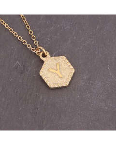 Geometric Stainless Steel 26 Letter Necklace Fashion Decoration Simple Clavicle Chain