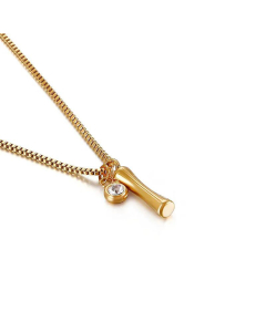 Wholesale Jewelry Fashion 26 Letter Golden Pendant Stainless Steel Necklace 