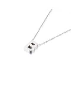 Wholesale Jewelry Fashion Glossy English 26 Letters Stainless Steel Necklace 