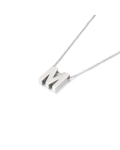 Wholesale Jewelry Fashion Glossy English 26 Letters Stainless Steel Necklace 