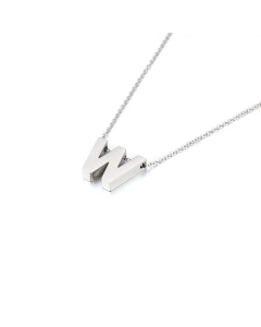 Wholesale Jewelry Fashion Glossy English 26 Letters Stainless Steel Necklace 