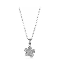 Plum Blossom Diamond Necklace Five-Pointed Star Pendant Wholesale Micro Inlaid Zircon Clavicle Chain