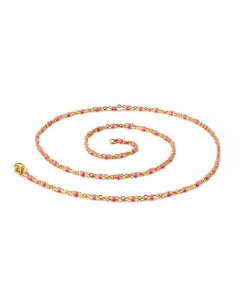 Wholesale Simple Stainless Steelresin Glass Beads Necklace