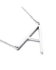 Wholesale Jewelry Non-Fading 26 English Letters Stainless Steel Necklace 