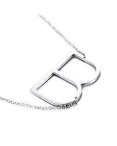 Wholesale Jewelry Non-Fading 26 English Letters Stainless Steel Necklace 