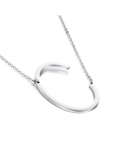 Wholesale Jewelry Non-Fading 26 English Letters Stainless Steel Necklace 