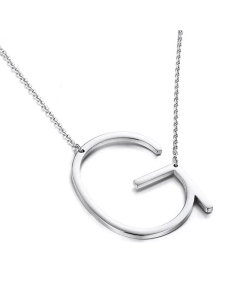 Wholesale Jewelry Non-Fading 26 English Letters Stainless Steel Necklace 