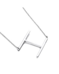 Wholesale Jewelry Non-Fading 26 English Letters Stainless Steel Necklace 