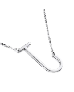 Wholesale Jewelry Non-Fading 26 English Letters Stainless Steel Necklace 