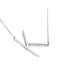 Wholesale Jewelry Non-Fading 26 English Letters Stainless Steel Necklace 