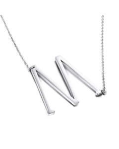 Wholesale Jewelry Non-Fading 26 English Letters Stainless Steel Necklace 