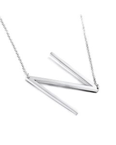 Wholesale Jewelry Non-Fading 26 English Letters Stainless Steel Necklace 