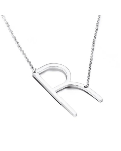 Wholesale Jewelry Non-Fading 26 English Letters Stainless Steel Necklace 