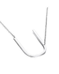 Wholesale Jewelry Non-Fading 26 English Letters Stainless Steel Necklace 