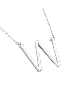 Wholesale Jewelry Non-Fading 26 English Letters Stainless Steel Necklace 