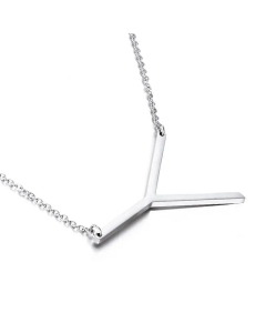 Wholesale Jewelry Non-Fading 26 English Letters Stainless Steel Necklace 