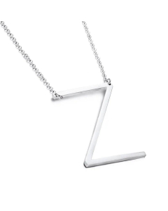 Wholesale Jewelry Non-Fading 26 English Letters Stainless Steel Necklace 