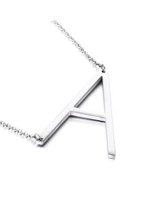Wholesale Jewelry Non-Fading 26 English Letters Stainless Steel Necklace 