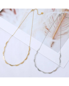 Fashion Leaf Chain of Necklace Wholesale Stainless Steel Necklace  