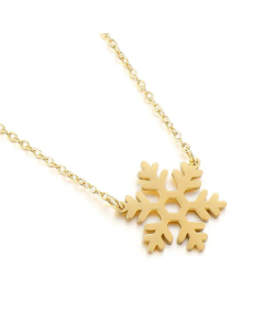 Fresh Christmas Gift Necklace Wholesale Fashion Personalized Snowflake Necklace 