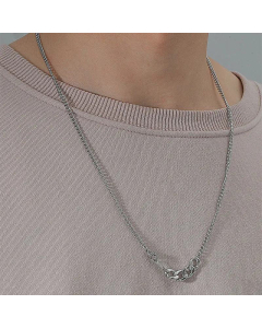 Stainless Steel Irregular Necklace Simple Wind Stitching Sweater Chain