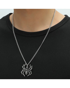 Halloween Alternative Horror Tarantula Necklace Fine Gothic Retro Spider Pendant 