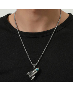Popular Jewelry Rocket Pendant Creative Personality Rocket Necklace 