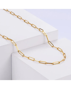 Wholesale Jewelry Wide Stainless Steel Square Flattened Long Cross Chain