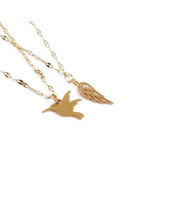 Wings Pendant Fashion Bird Necklace Wholesale Jewelry Stainless Steel