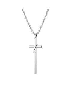 Wholesale Glossy Cross Pendant Stainless Steel Necklace