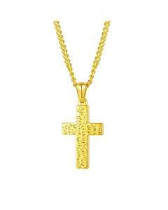 Wholesale Retro Cross Pendant Titanium Steel Necklace 