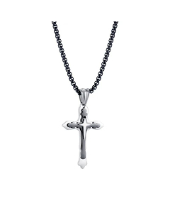 Retro Cross Pendant Wholesale Necklace Stainless Steel 