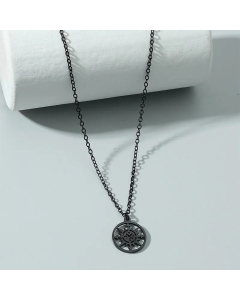 Simple Round Brand Necklace Stainless Steel Compass Titanium Steel Wholesale Online