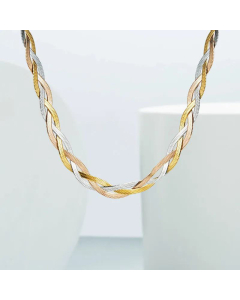 Retro Three-Color Snake Bone Chain Necklace Titanium Steel Wholesale