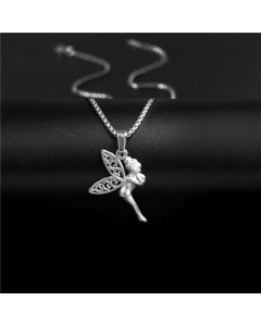 Non-Fading Stainless Steel Ballet Angel Necklace Wholesale
