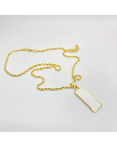 Simple Twist Necklace Square Brand Pendant Wholesale Stainless Steel