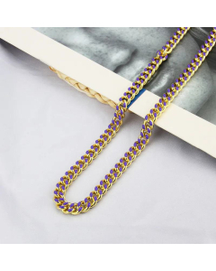 Gold-Plated Two-Color Simple Necklace Wholesale Retro Thick Chain Titanium Steel