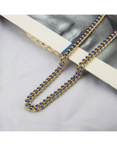Gold-Plated Two-Color Simple Necklace Wholesale Retro Thick Chain Titanium Steel
