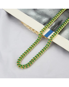 Gold-Plated Two-Color Simple Necklace Wholesale Retro Thick Chain Titanium Steel