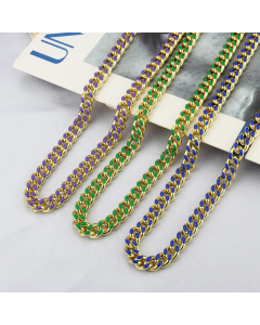 Gold-Plated Two-Color Simple Necklace Wholesale Retro Thick Chain Titanium Steel